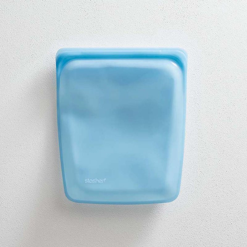 【快速出货】美国 Stasher 大长形硅胶密封袋-蓝色 - 便当盒/饭盒 - 硅胶 蓝色