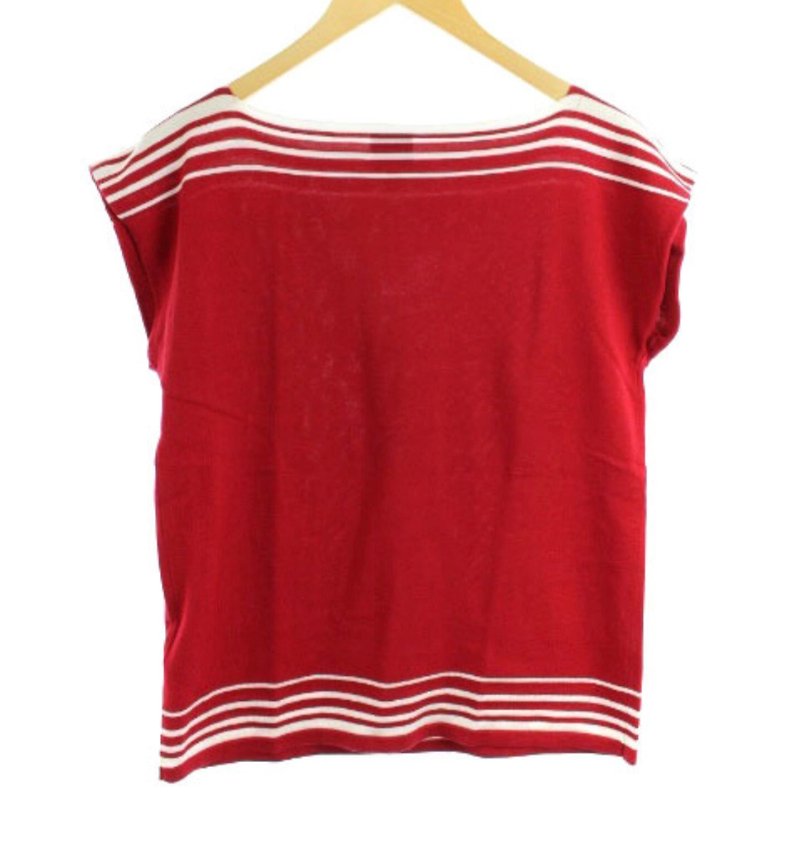 中古 Jean Pual Gaultier 短袖上衣 - 女装 T 恤 - 棉．麻 红色