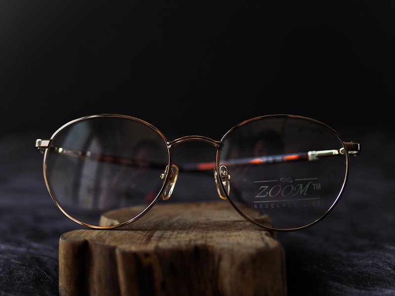 河水山 - 长野优雅轻轻细腻文学日 金丝雕花镜椭圆框眼镜/glasses - 眼镜/眼镜框 - 其他金属 银色