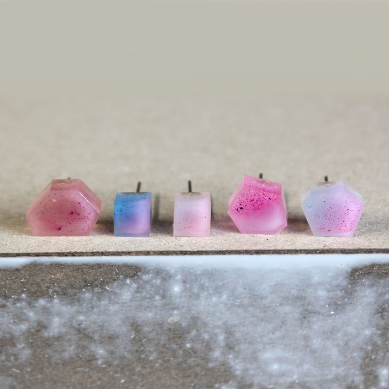 Goody Bag - 梦幻粉红色系 耳环组合 - 耳环/耳夹 - 塑料 粉红色