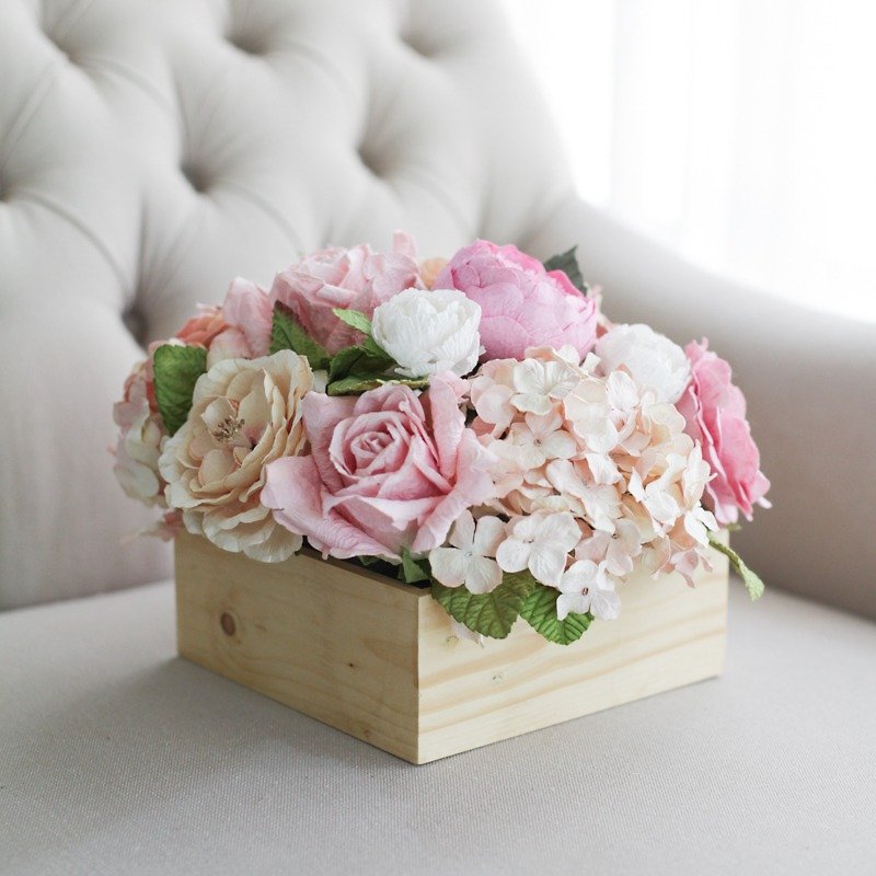 Wedding Centerpiece for Wedding Decoration Handmade Mulberry Paper Flower - 摆饰 - 纸 粉红色