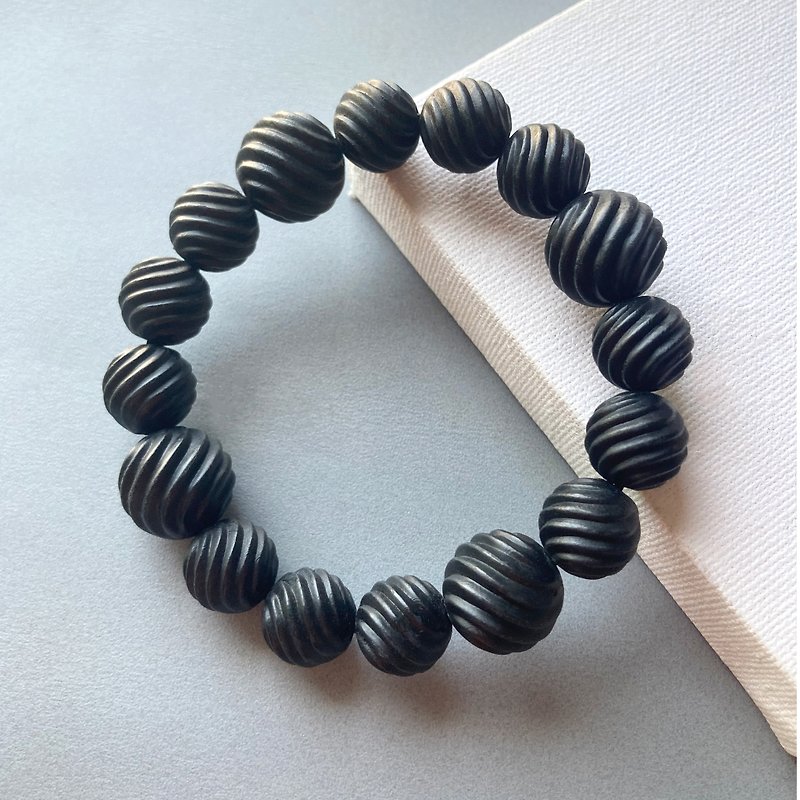 螺旋波浪纹 3D打印造型手链 - 手链/手环 - 树脂 黑色