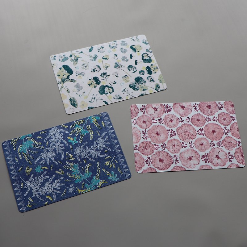 ポストカード 3種6枚組/桜 ミモザ ビオラ - 卡片/明信片 - 纸 多色
