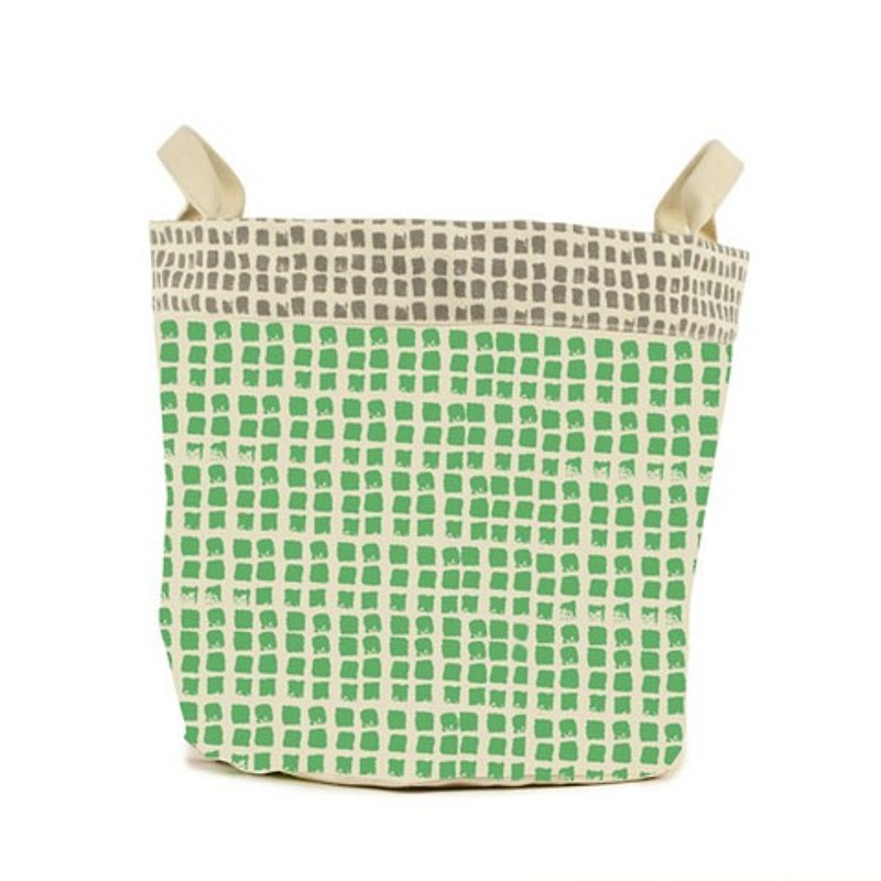 小收纳两用袋【小点点青草绿】-加拿大Fluf有机棉 - 收纳用品 - 棉．麻 绿色
