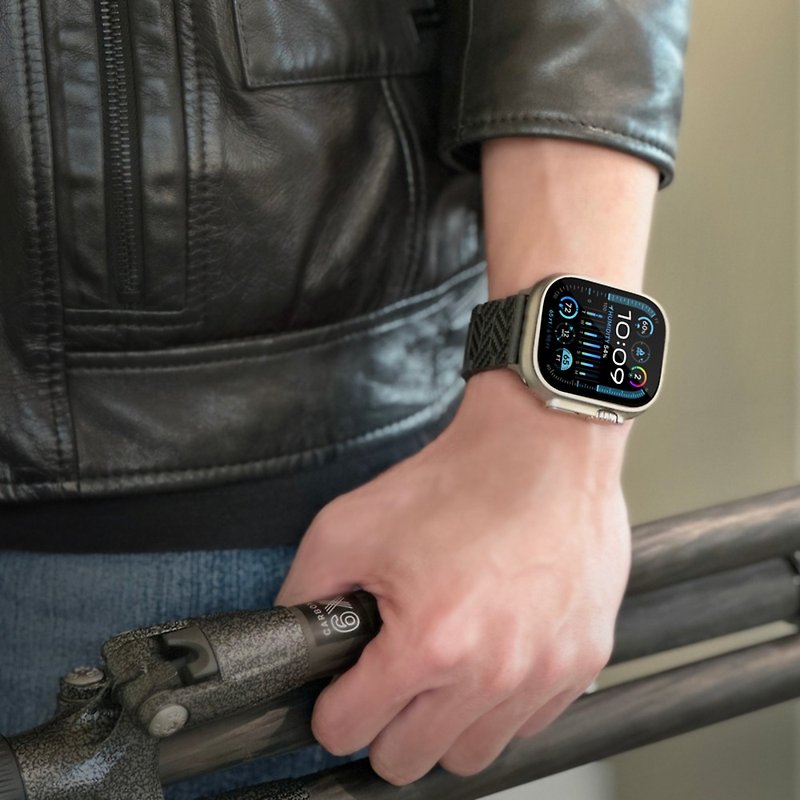 JM 1K 碳纤维磁扣式 Apple Watch 表带 - 表带 - 碳纤维 黑色