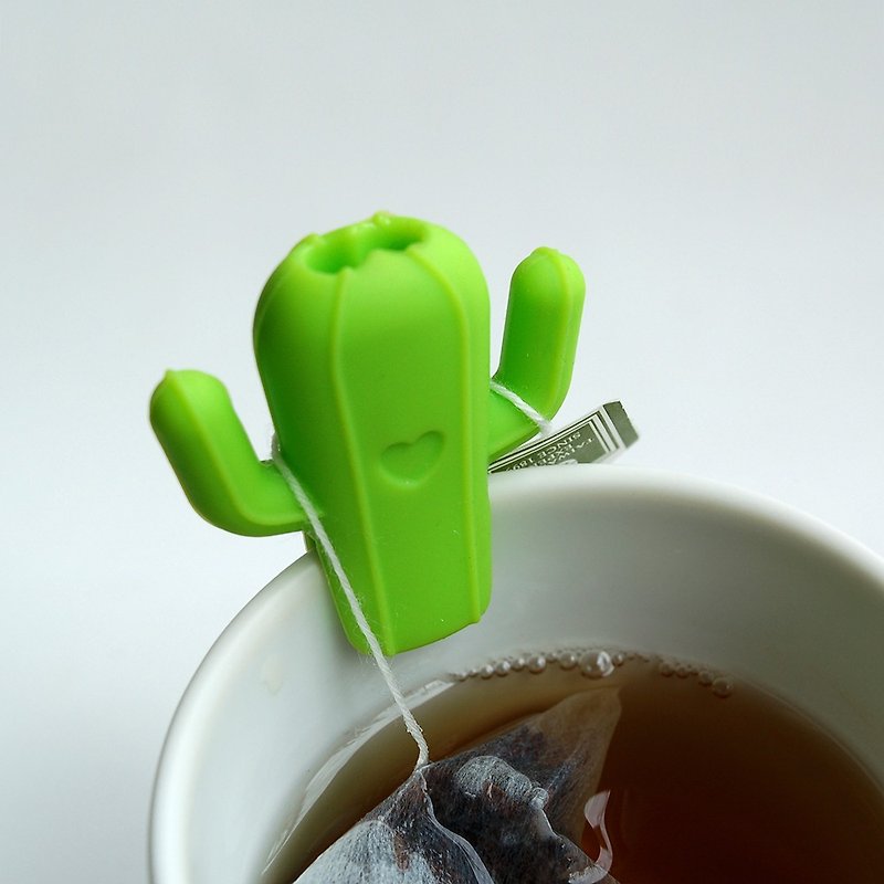 挂杯茶包架_仙人掌 - 茶具/茶杯 - 硅胶 绿色