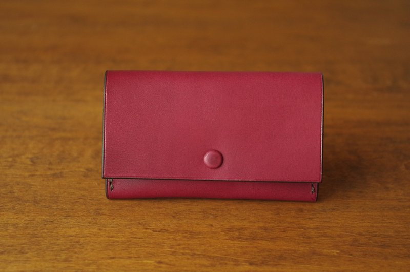 【受注生産】Business Card Case／raspberry - 名片夹/名片盒 - 真皮 粉红色