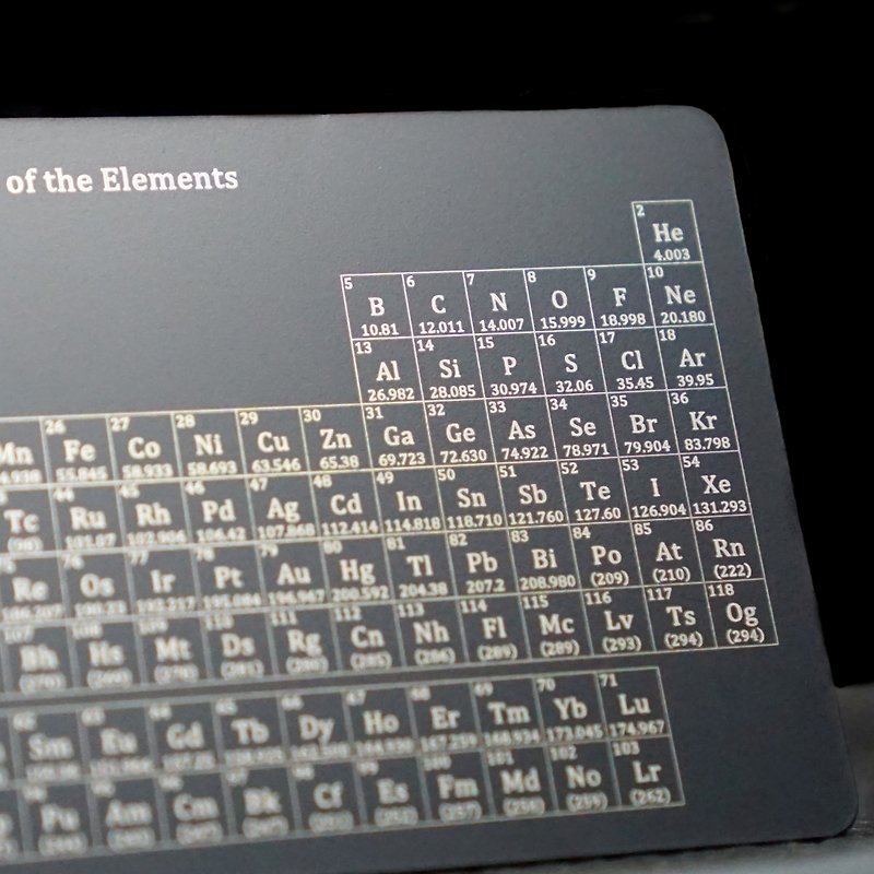 化学元素卡 - 其他 - 不锈钢 黑色