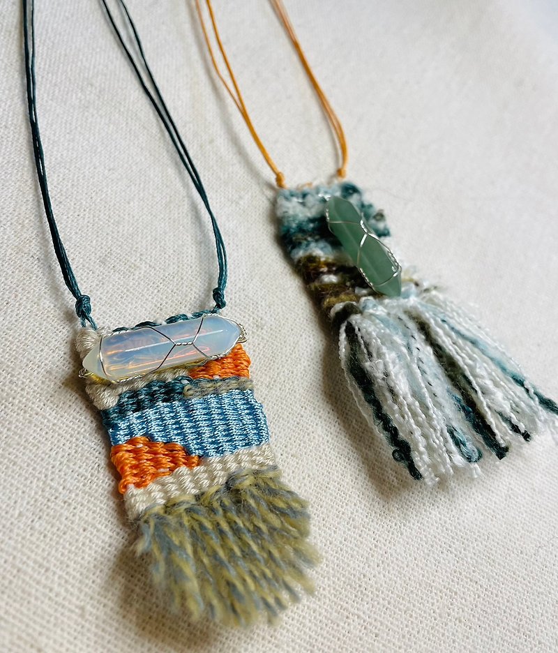 实体| 台北 |双人优惠 生命水晶颈饰 梭织体验 | Fabric Necklace - 编织/羊毛毡/布艺 - 棉．麻 