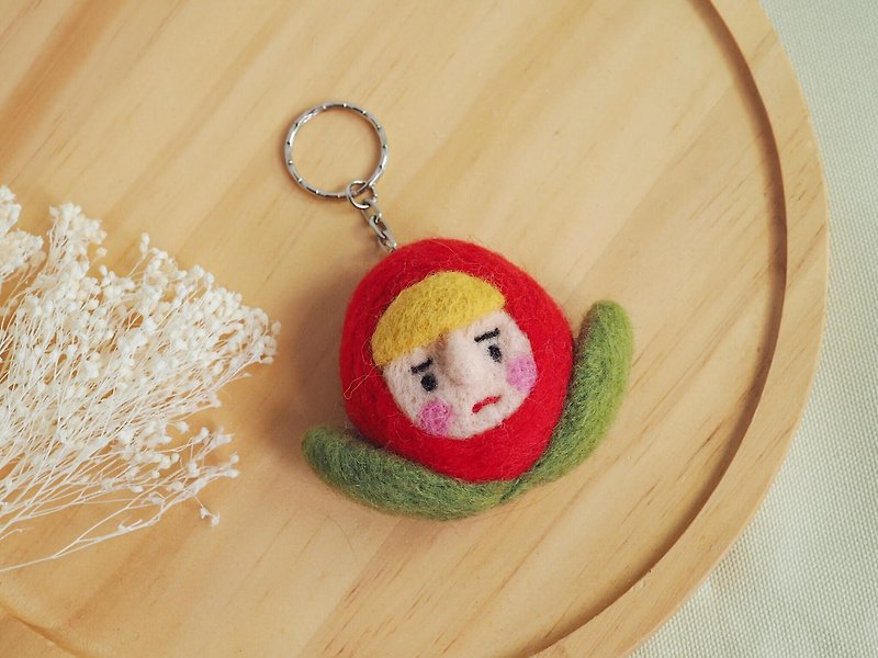 森气气小红帽羊毛毡钥匙圈 - 钥匙链/钥匙包 - 羊毛 