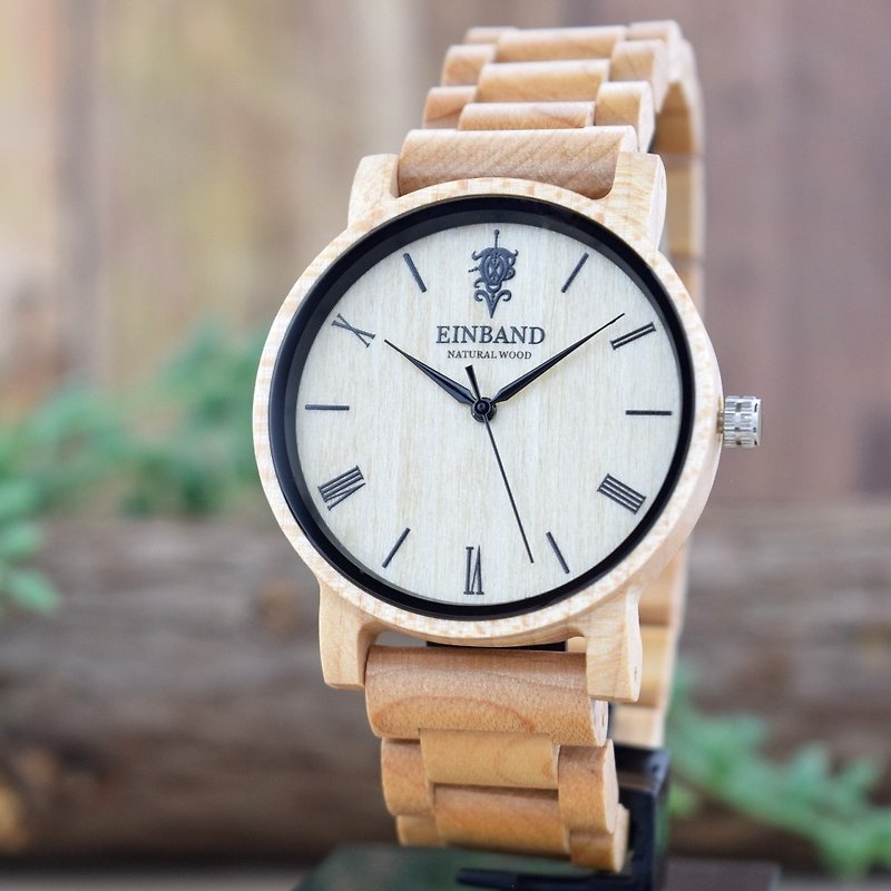 EINBAND Reise Maplewood 40mm Wooden Watch - 对表/情侣表 - 木头 咖啡色