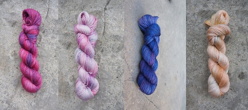 手染蕾丝线订制组合(6绞组合) - 编织/刺绣/羊毛毡/裁缝 - 羊毛 