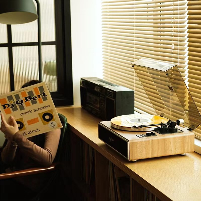 【免运】Syitren PARON黑胶唱片机动磁留声可调复音响品牌直送 - 数码小物 - 其他材质 金色