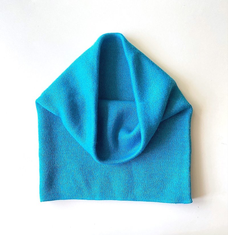 アルパカシルクのネックウォーマー　ターコイズブルー - 围巾/披肩 - 环保材料 蓝色