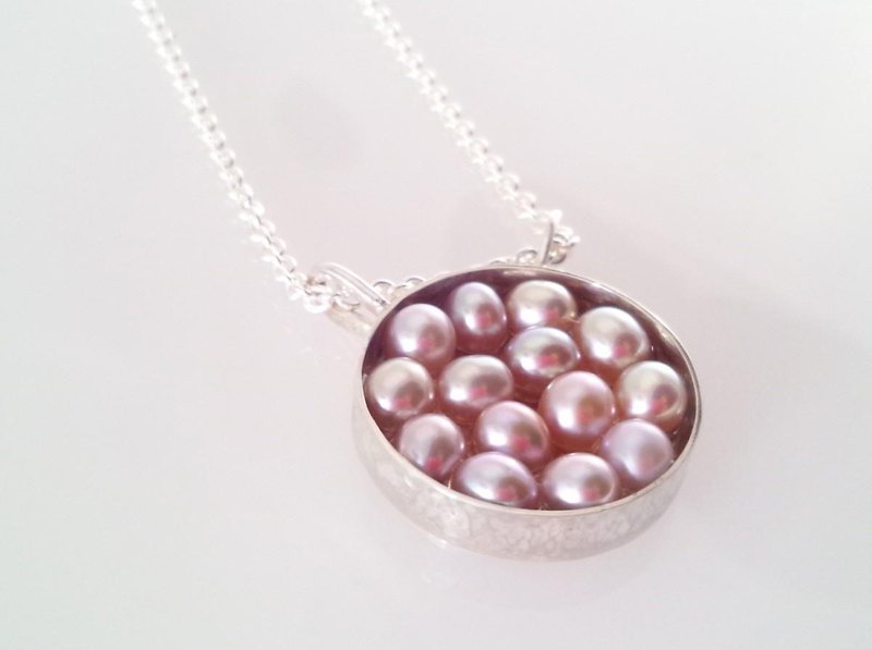 Pearls　Nest　SV　Necklace - 项链 - 宝石 