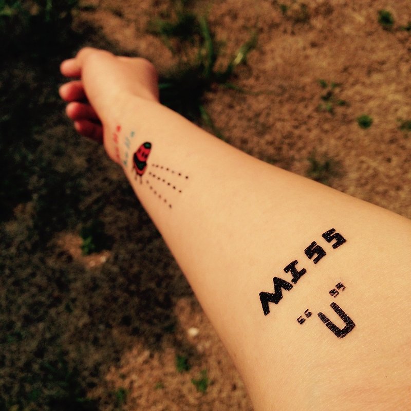 D.W.L ［MISS U］纹身 纹身贴纸 刺青 刺青贴纸 tattoo tattoos - 纹身贴 - 纸 