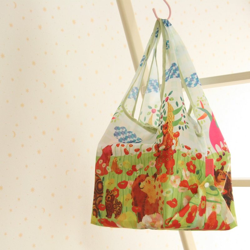 日本 Prairie Dog 设计包/环保袋/购物袋/手提袋 - 熊家族 - 侧背包/斜挎包 - 塑料 多色
