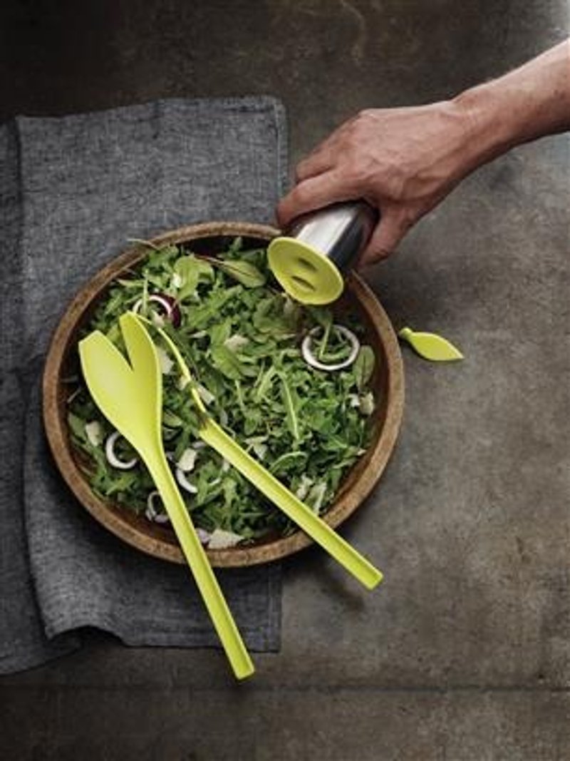 Tulip 郁金香沙拉拌匙组 - 餐刀/叉/匙组合 - 塑料 绿色