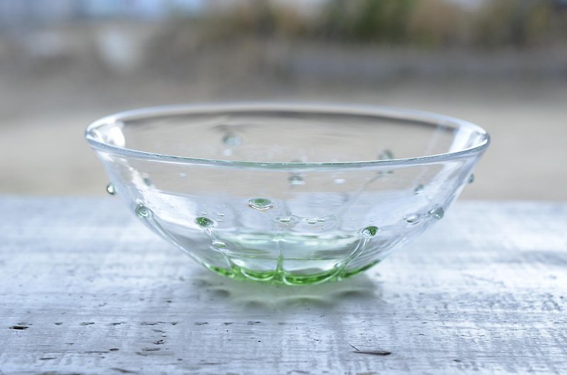 雫のうつわ(ミントグリーン) - 碗 - 玻璃 绿色