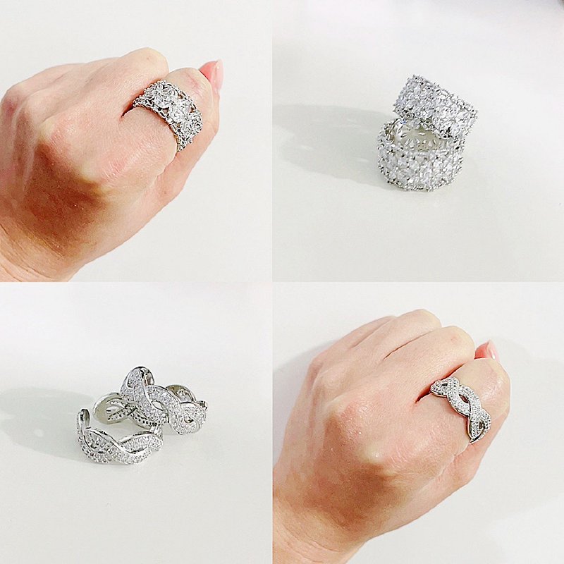 【戒指系列】白银开口戒指 - 戒指 - 纯银 银色