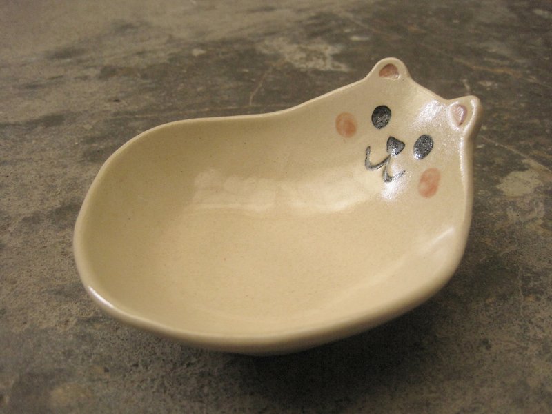 DoDo手作 动物造型碗-北极熊浅碗 - 碗 - 陶 白色