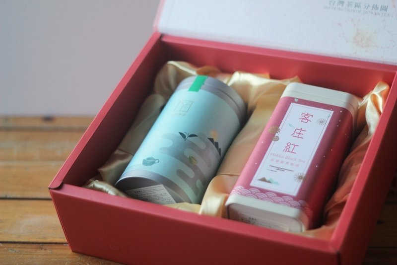 【有好食茶】茶叶礼盒 / 客庄红＋高山乌龙茶 - 茶 - 纸 粉红色