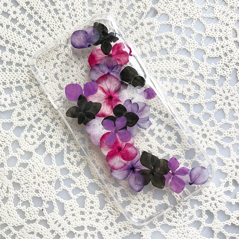 iPhone 7 手机壳 Dry Pressed Flowers Case 押花 干燥花 叶子 紫色压花 021 - 手机壳/手机套 - 植物．花 紫色