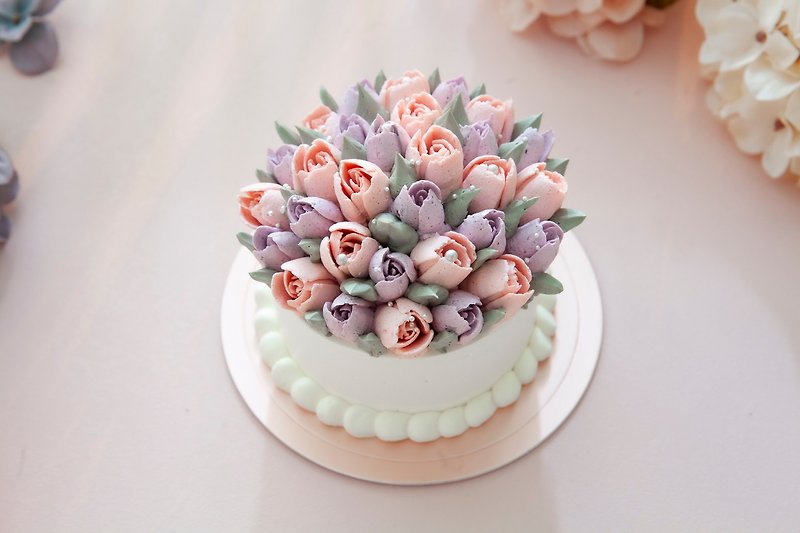 【双11包邮】4寸 浪漫玫瑰小花束/玫瑰花蛋糕/生日蛋糕/1-2天发货 - 蛋糕/甜点 - 新鲜食材 粉红色