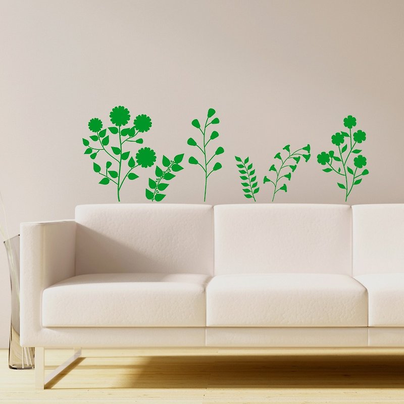 《Smart Design》创意无痕壁贴◆花与小草 8色可选 - 墙贴/壁贴 - 纸 绿色