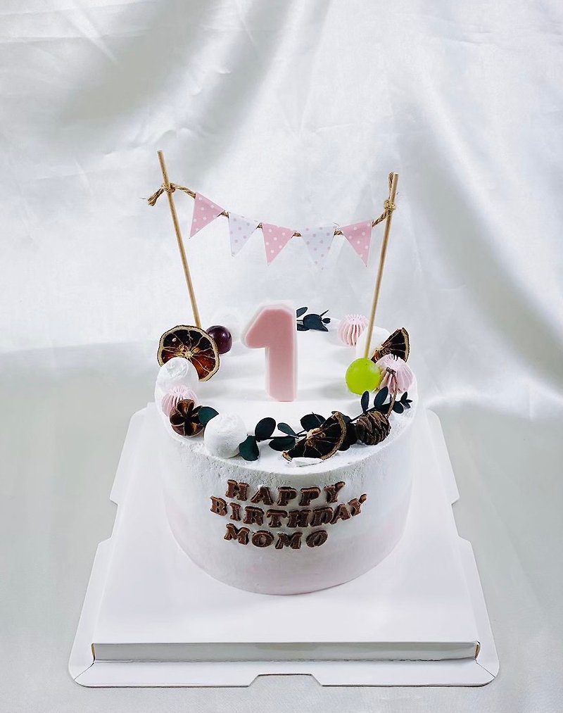 好日子 生日蛋糕 定制化 造型蛋糕 翻糖 卡通 满周岁4 6寸 面交 - 蛋糕/甜点 - 新鲜食材 粉红色