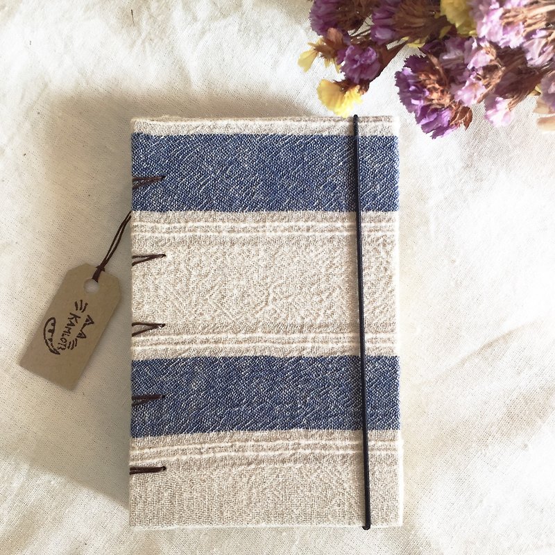 Notebook Handmadenotebook Diary Mininotebook - 笔记本/手帐 - 棉．麻 蓝色