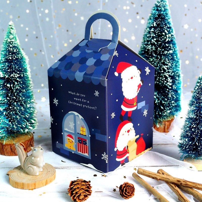 【圣诞礼物】圣诞小屋提盒/6款综合手工饼干/巧克力/交换礼物礼盒 - 手工饼干 - 新鲜食材 
