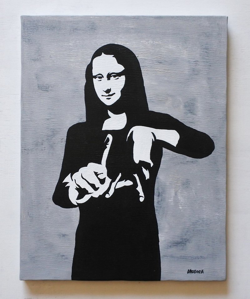 【IROSOCA】MONA LA　キャンバス絵画　F6サイズ原画 - 海报/装饰画/版画 - 其他材质 黑色