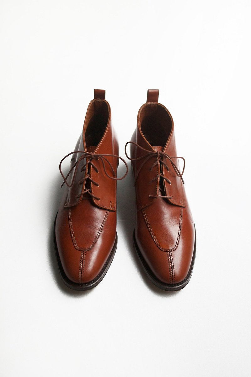 80s 意大利制焦糖甜踝靴｜The J Peterman Co. Ankle Boots US 8.5B EUR 3839 - 男款休闲鞋 - 真皮 红色