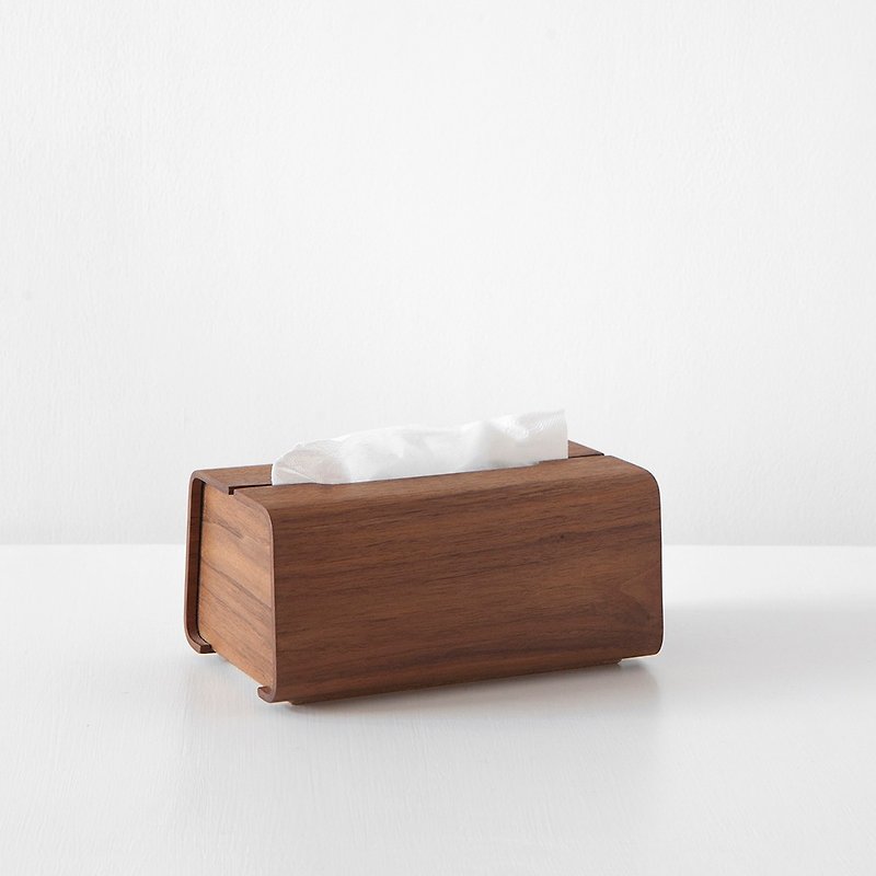 Tetrad 手工木制面纸盒 L | 胡桃木 - 纸巾盒 - 木头 咖啡色