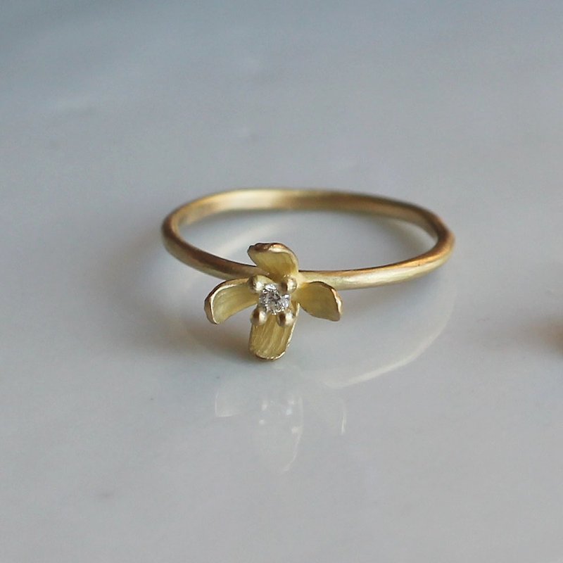 18K gold ミズヒキソウのリング - 戒指 - 贵金属 金色