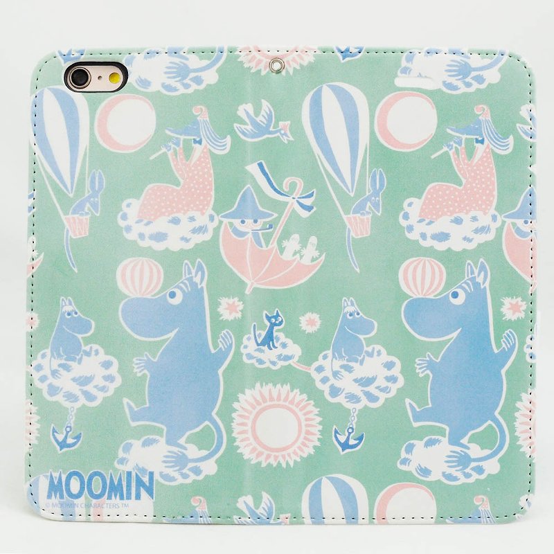 Moomin噜噜米正版授权-磁吸手机皮套【游乐园】 - 手机壳/手机套 - 真皮 蓝色