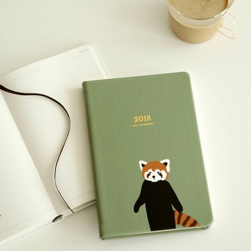 Dailylike 2018美好记忆时效日记本-01红熊猫,E2D05897 - 笔记本/手帐 - 纸 绿色