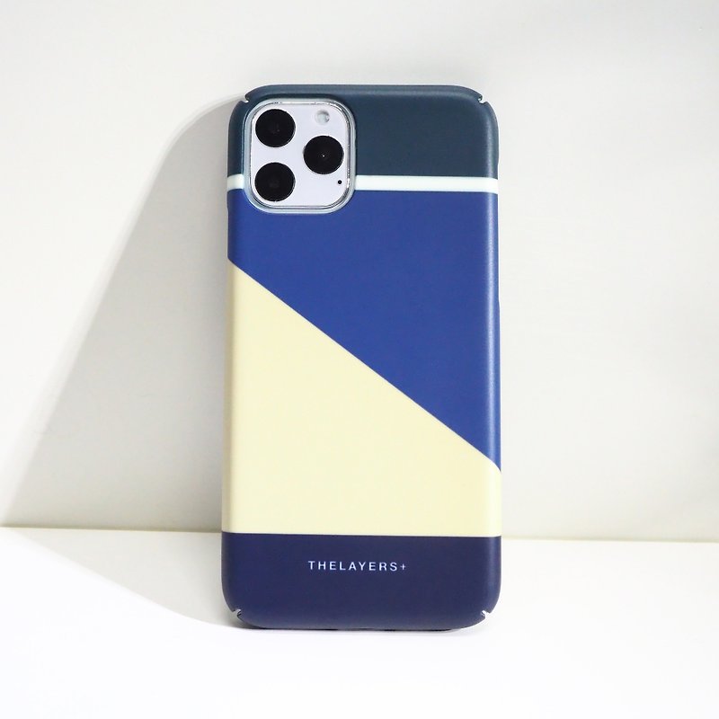 简约撞色拼接 BLUE Phone Case 刻字定制化订制原创手机壳 - 手机壳/手机套 - 塑料 蓝色