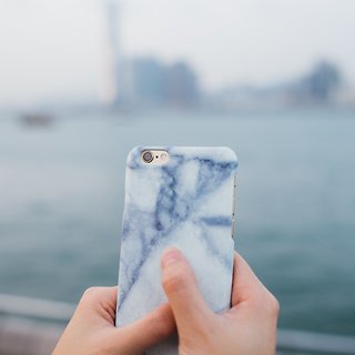 香港品牌 Sell Good 原创仿大理石质感 亮面硬壳 iPhone 手机壳 - 冰雪蓝
