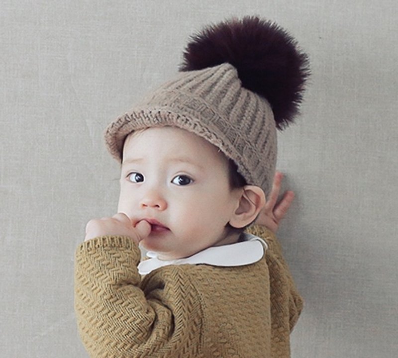 Happy Prince 拿破仑婴童针织毛帽 韩国制 - 婴儿帽/发带 - 聚酯纤维 咖啡色