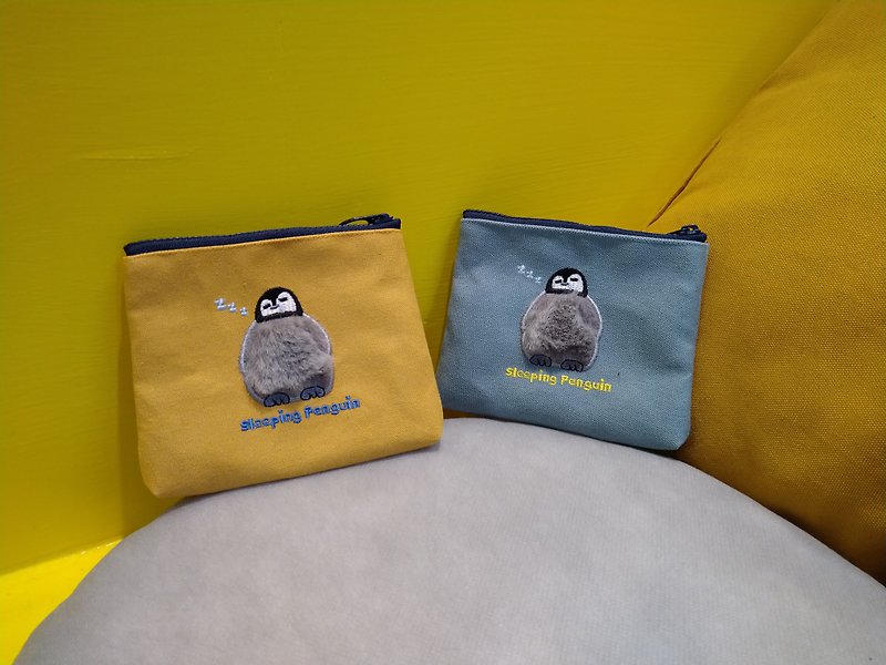 【毛毛企鹅零钱包】企鹅2入组 刺绣  长毛 万用零钱包 情人节 - 皮夹/钱包 - 其他材质 多色