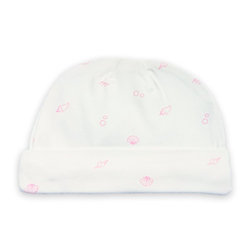 【Deux Filles有机棉】粉色贝壳婴儿帽 - 婴儿帽/发带 - 棉．麻 粉红色