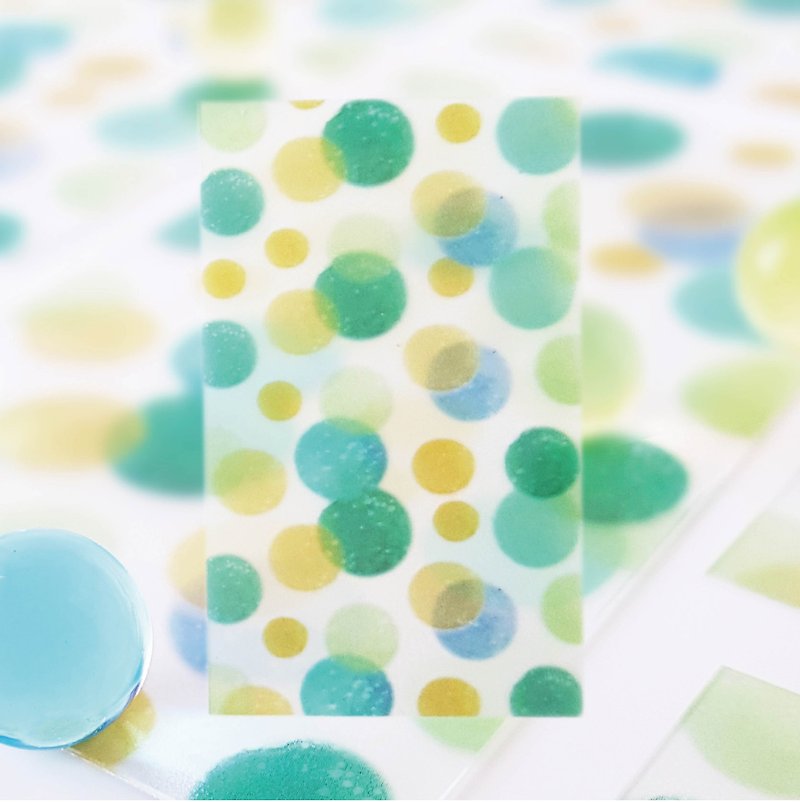 水玉分装片 - 挪威森绿 - 纸胶带 - 塑料 绿色