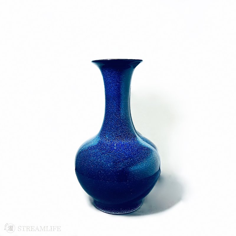 青玉高颈花瓶 - 花瓶/陶器 - 瓷 蓝色