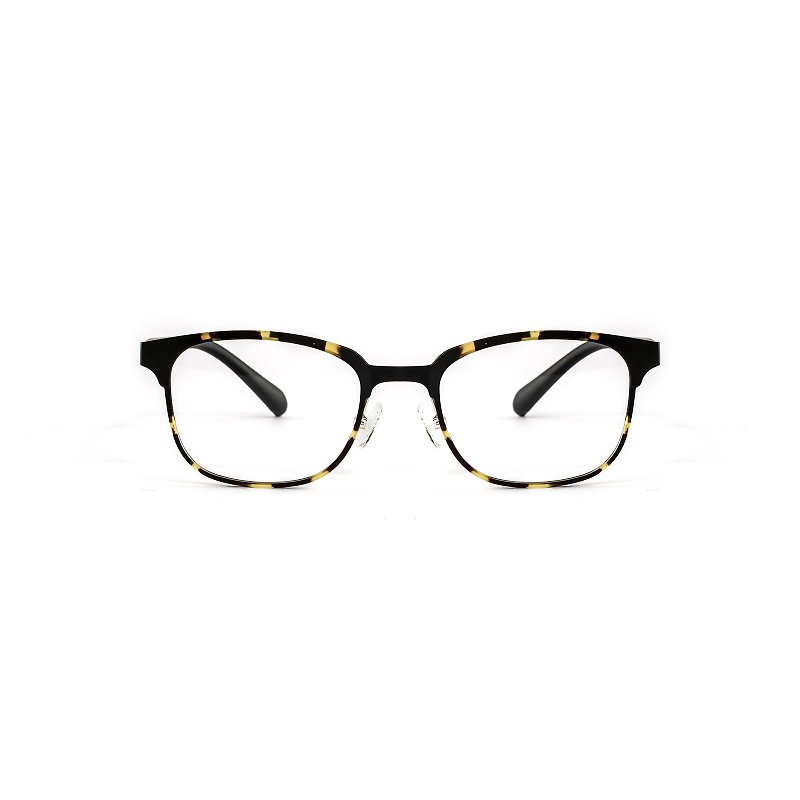 简约大胆深色玳瑁纹威灵顿框眼镜 - 眼镜/眼镜框 - 其他材质 咖啡色