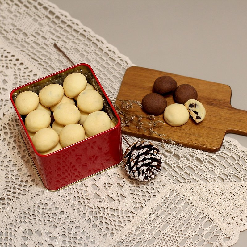 【低糖现做】巧克力豆雪球 经典原味/法芙娜可可 - 手工饼干 - 新鲜食材 橘色