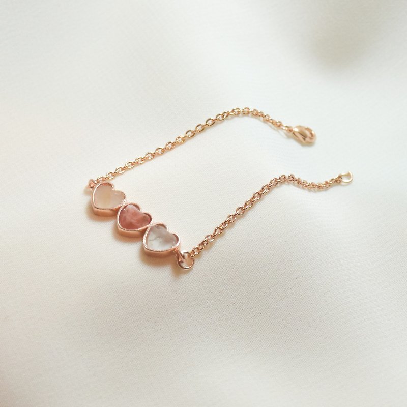 Heartbeat bracelet - 手链/手环 - 其他材质 粉红色