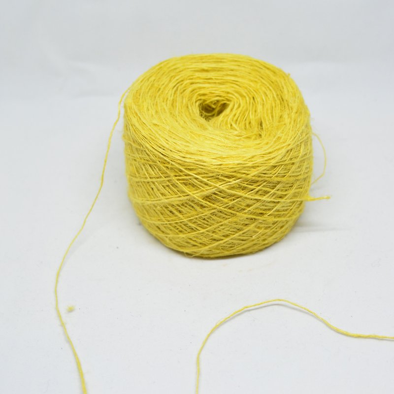 手捻荨麻线-黄-公平贸易 - 编织/刺绣/羊毛毡/裁缝 - 棉．麻 黄色