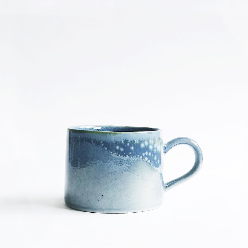 窑变釉手作陶瓷马克杯－海浪蓝 - 咖啡杯/马克杯 - 瓷 蓝色